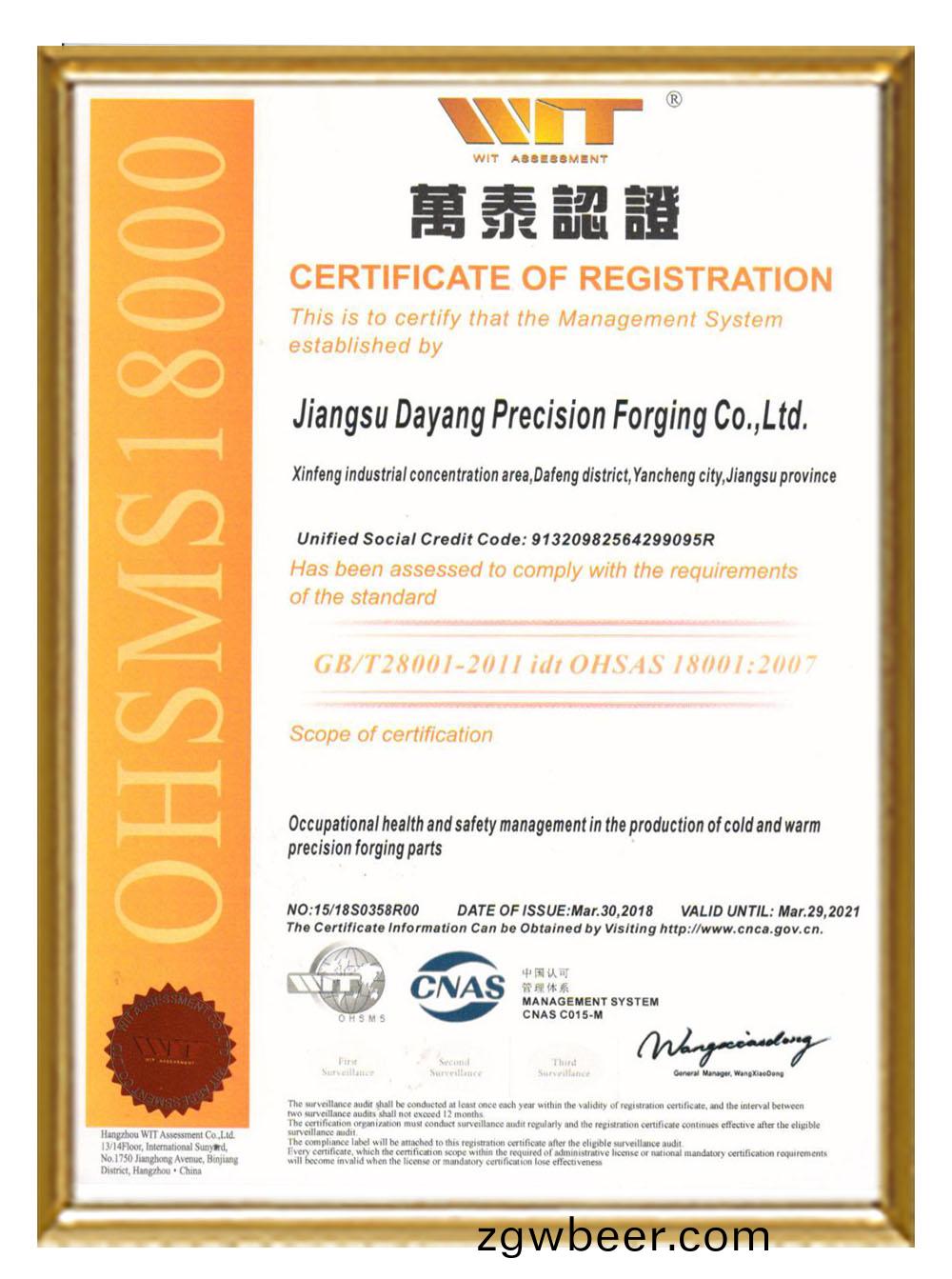 OHSAS18001